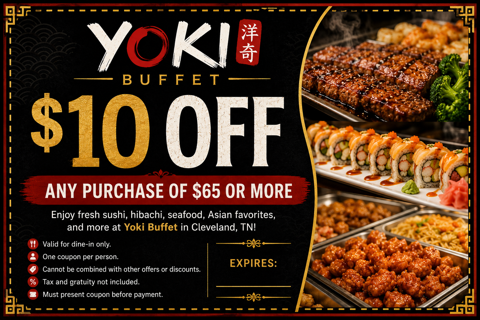 $10 OFF Any Purchase of $65 or More