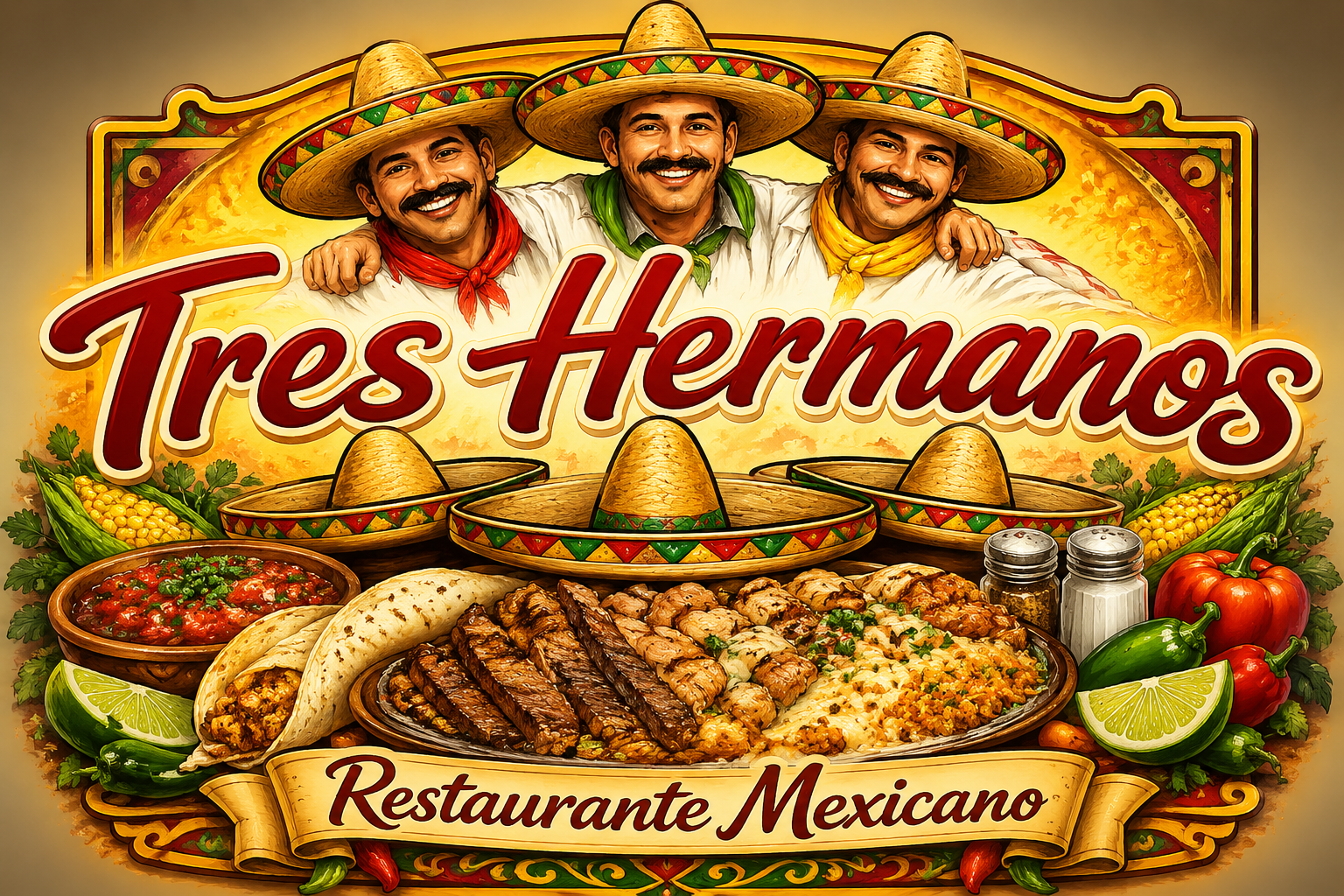 Tres Hermanos logo